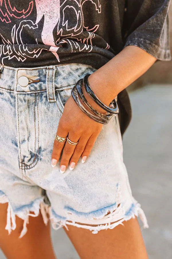 Everyday Excitement Bangle Bracelet Set In Black sold by Impressions