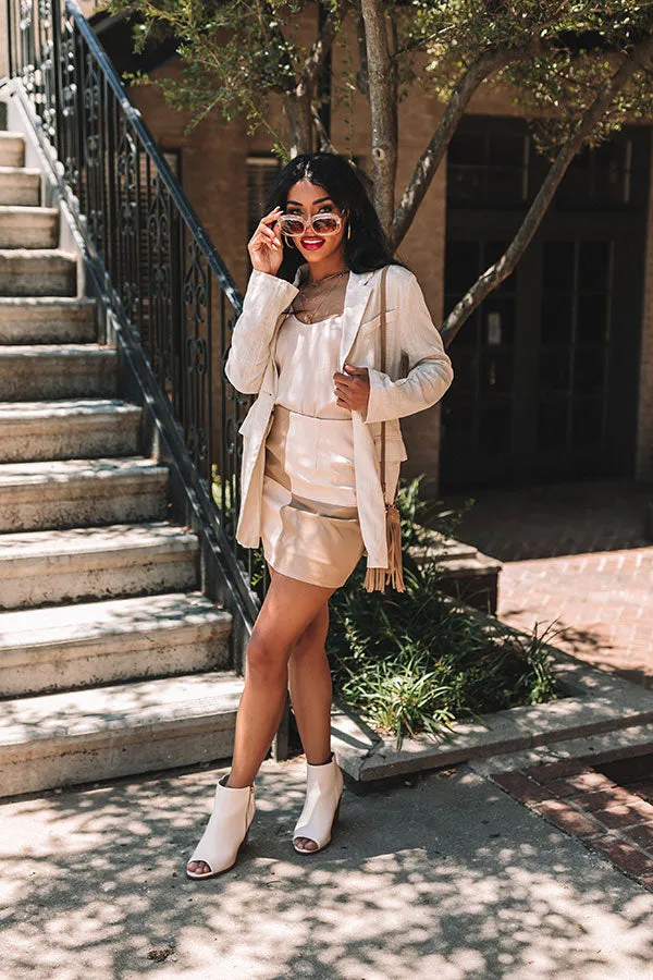 Round Trip Ticket Linen-Blend Blazer In Light Beige sold by Impressions product image thumbnail 3