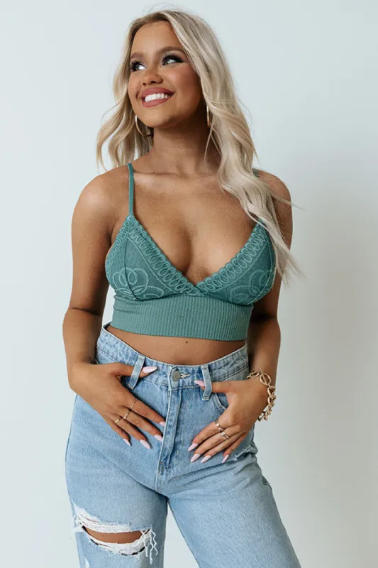 Unwind And Relax Lace Bralette In Dark Pear sold by Impressions