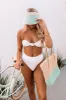 Tranquil Tides High Waist Bikini Bottom in White sold by Impressions