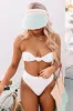 Tranquil Tides High Waist Bikini Bottom in White sold by Impressions
