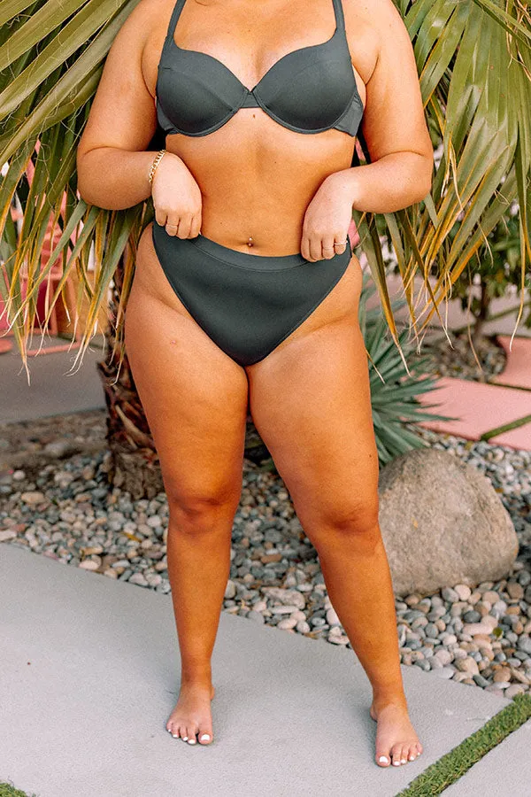 Just Add Water High Waist Bikini Bottom in Black Curves sold by Impressions product image thumbnail 2