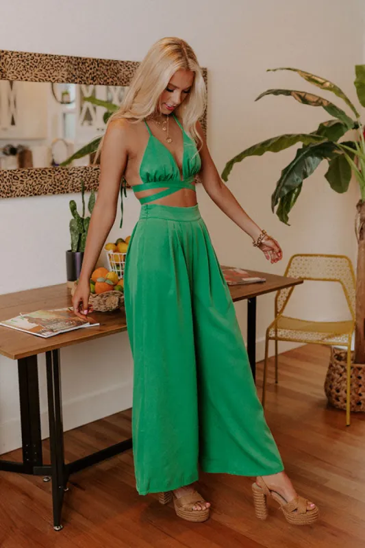 Forever Yours High Waist Pants In Green sold by Impressions