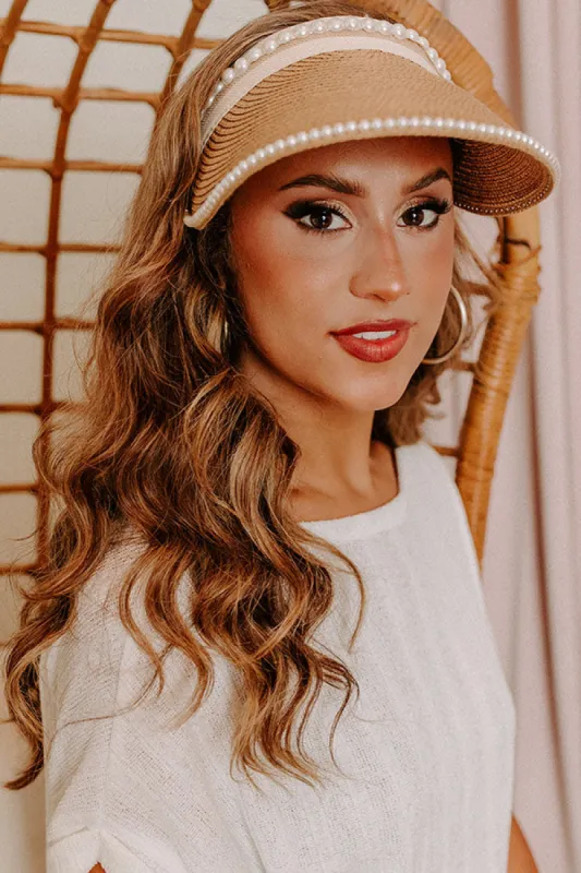 Sunshine Delight Raffia Visor In Tan sold by Impressions