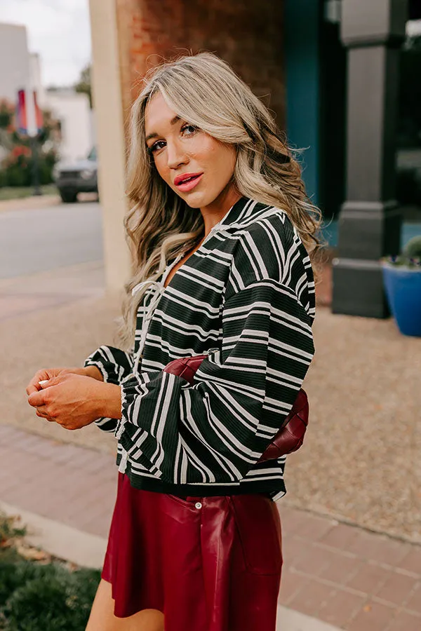 Mulled Wine Stripe Front Tie Top sold by Impressions product image thumbnail 5