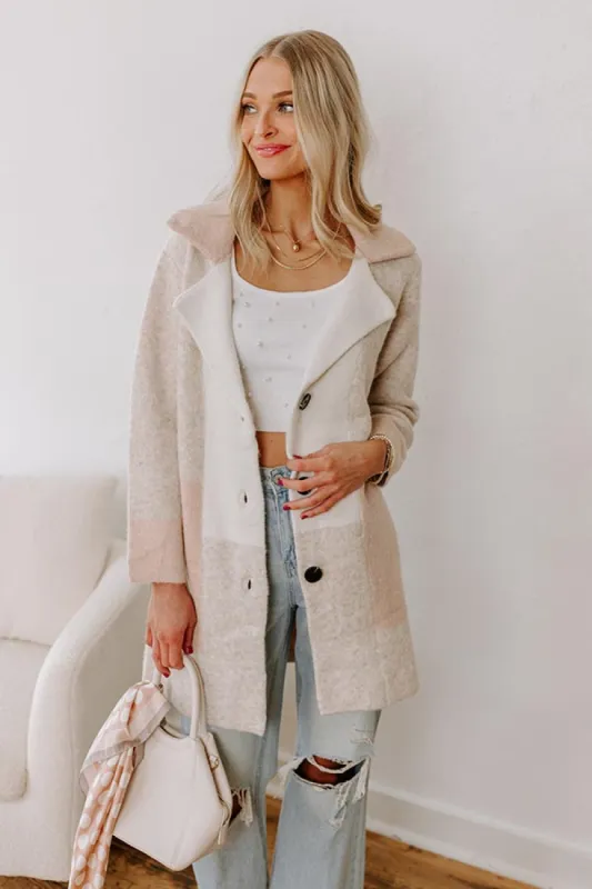 Apple Spiced Wishes Knit Coat in Pink sold by Impressions