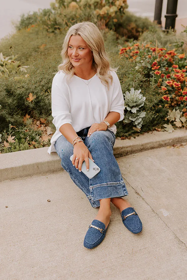 The Aubrey Denim Mule Loafer in Medium Wash sold by Impressions product image thumbnail 2