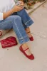 The Myla Lace Flats in Wine sold by Impressions