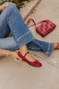 The Myla Lace Flats in Wine sold by Impressions