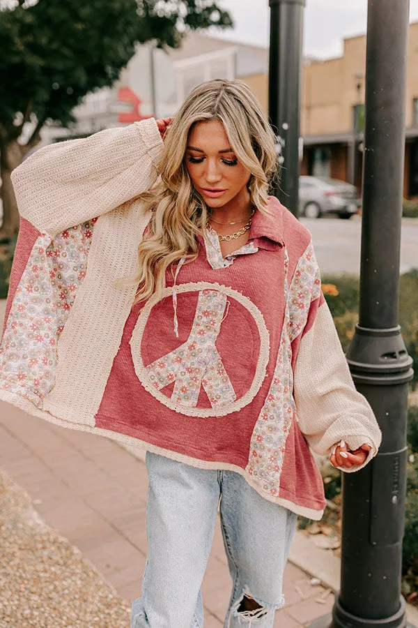 Peaceful Moment Knit Hoodie in Aurora Red sold by Impressions product image thumbnail 4