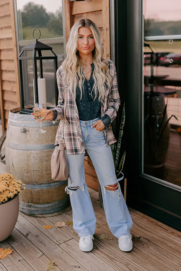 Hot Cider Sippin Vintage Wash Top in Navy sold by Impressions product image thumbnail 2