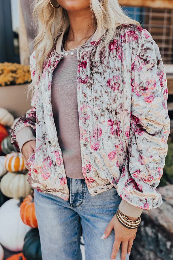 Garden Bliss Velvet Bomber Jacket sold by Impressions product image thumbnail 3