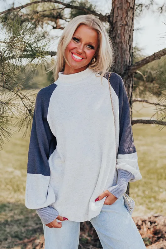 Chai Latte Please Color Block Sweater Top sold by Impressions