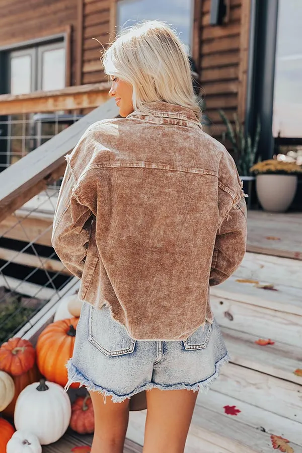 Chill Nights Corduroy Jacket in Mocha sold by Impressions product image thumbnail 4