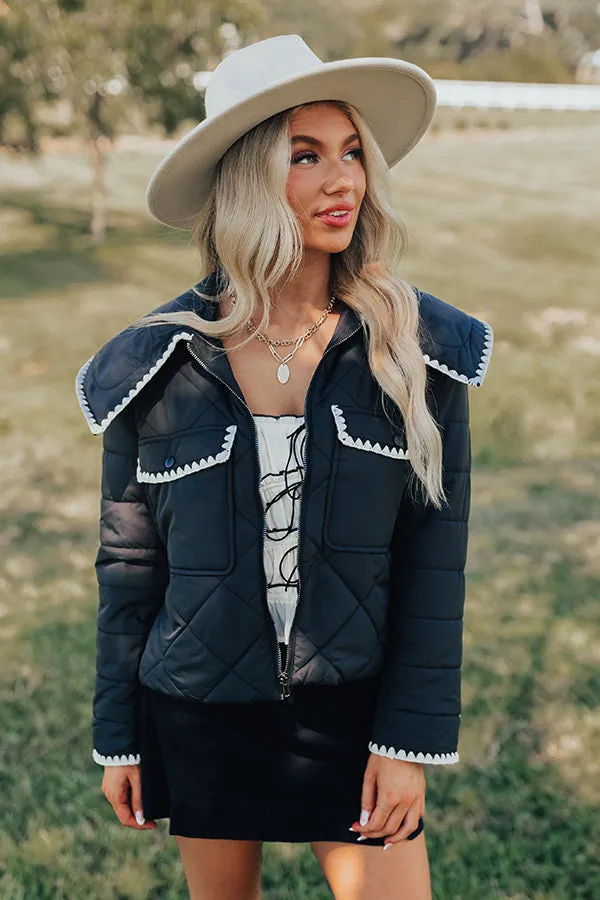 Uptown Girl Quilted Jacket in Black sold by Impressions product image thumbnail 2