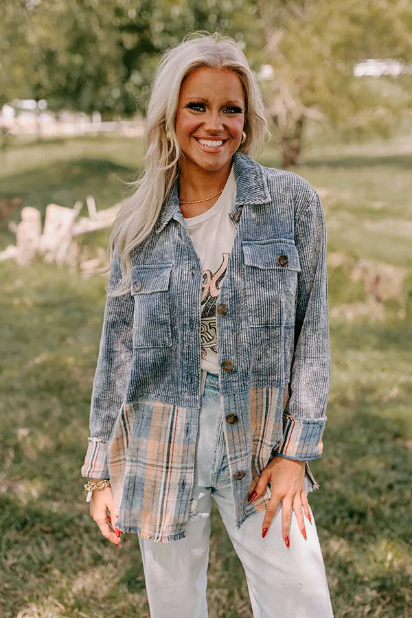 Hot Cocoa Sippin' Corduroy Jacket in Blue sold by Impressions product image thumbnail 2