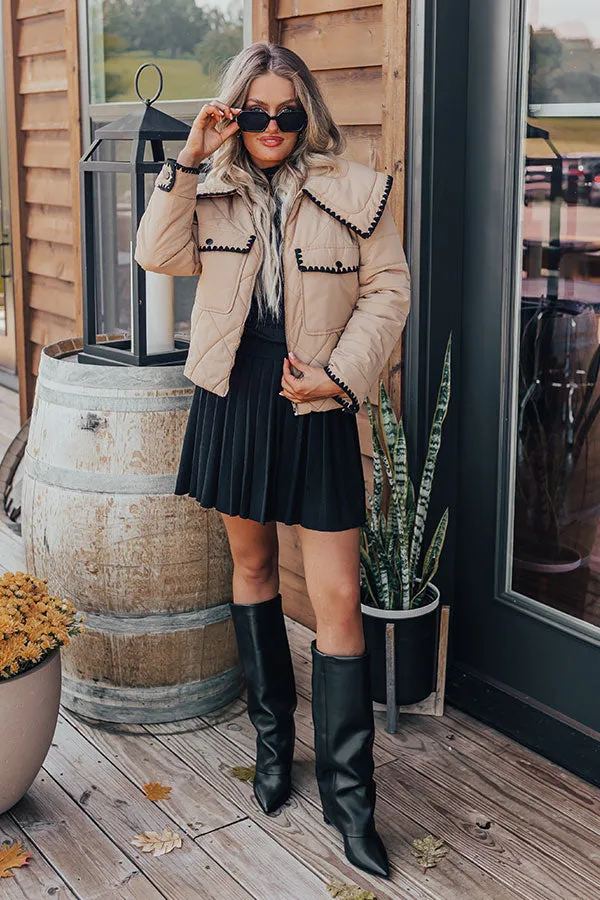 Uptown Girl Quilted Jacket in Khaki sold by Impressions product image thumbnail 5