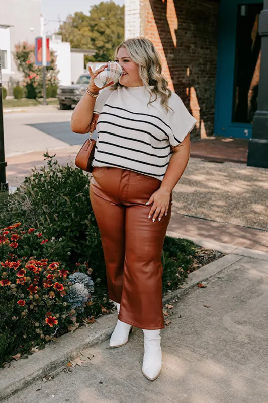 JUDY BLUE Autumn High Waist Faux Leather Pants Curves sold by Impressions