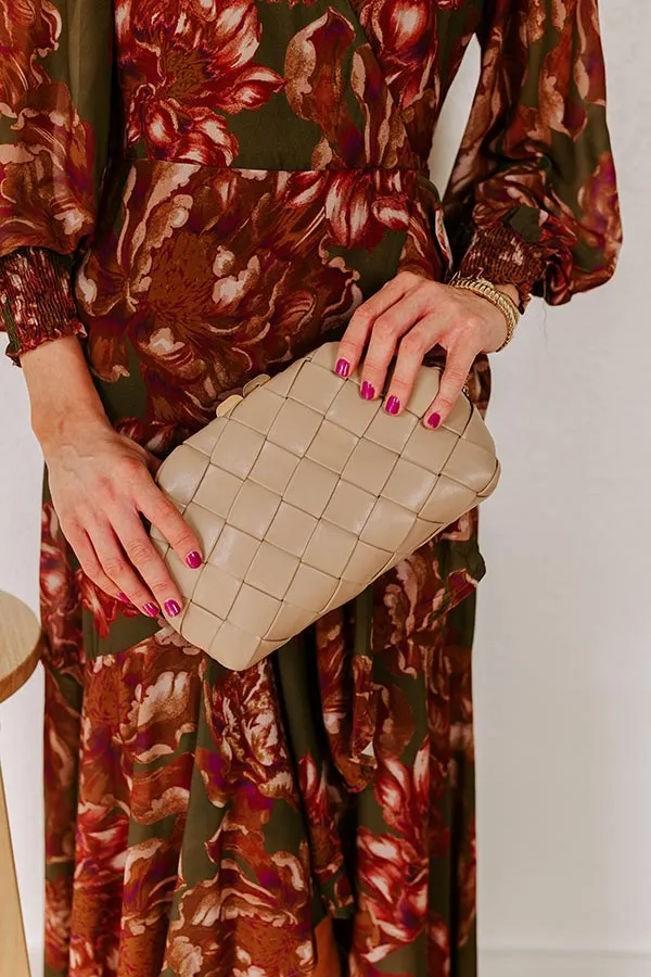 Uptown Chic Faux Leather Purse in Warm Taupe sold by Impressions product image thumbnail 3