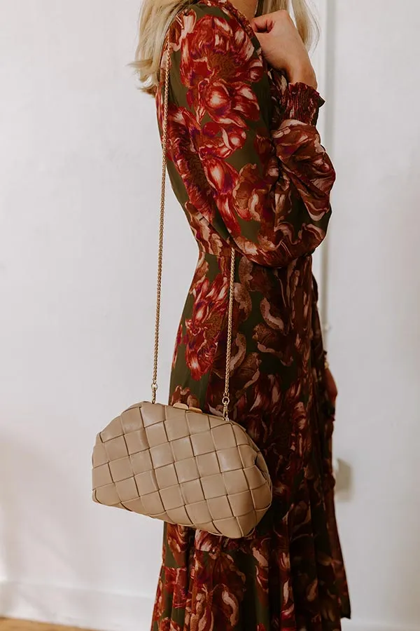 Uptown Chic Faux Leather Purse in Warm Taupe sold by Impressions