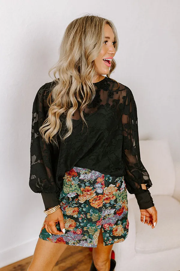 Upstate Chic Jacquard Top sold by Impressions