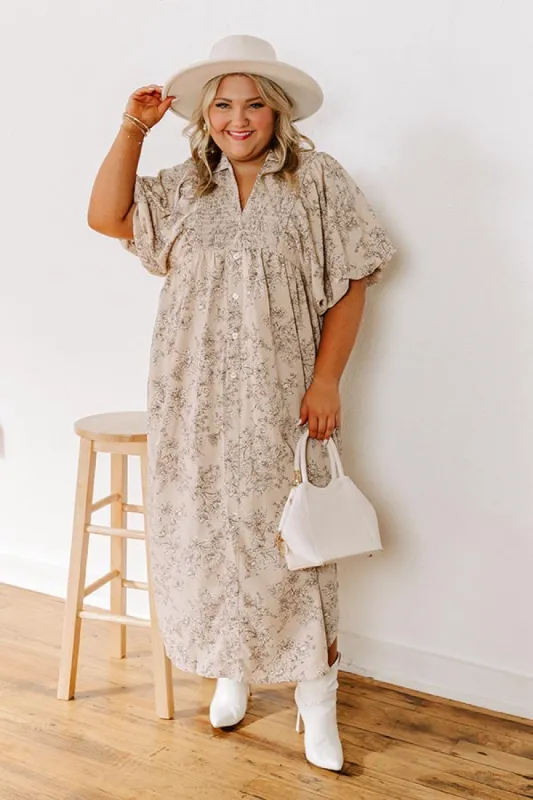 Small Town Talks Floral Midi Curves sold by Impressions