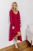 Sunset Views Button Down Midi in Wine sold by Impressions
