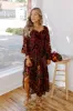 Harvest Garden Velvet Burnout Midi in Windsor Wine sold by Impressions