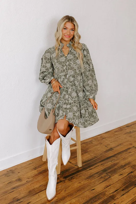 Flower Picking Embroidered Mini Dress sold by Impressions