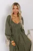 Sunset Views Button Down Midi in Olive sold by Impressions