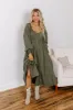 Sunset Views Button Down Midi in Olive sold by Impressions