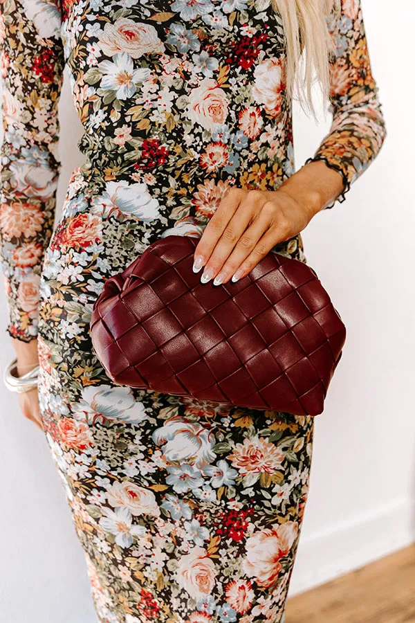 Uptown Chic Faux Leather Purse in Merlot sold by Impressions product image thumbnail 2