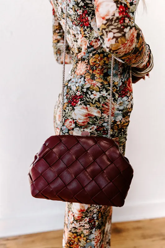 Uptown Chic Faux Leather Purse in Merlot sold by Impressions