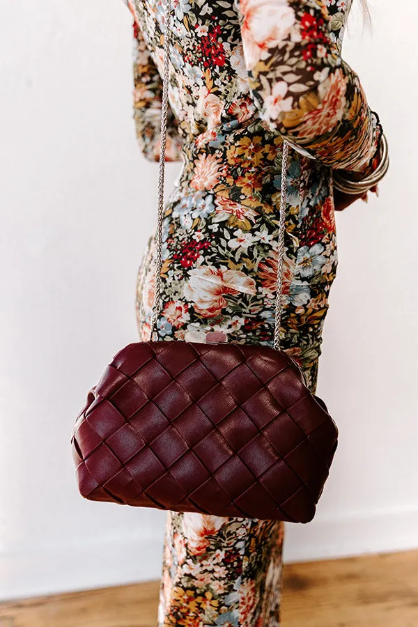 Uptown Chic Faux Leather Purse in Merlot sold by Impressions