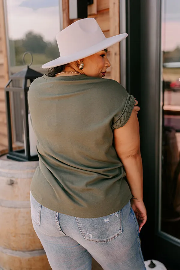 VIP Outing Shift Top in Olive Curves sold by Impressions product image thumbnail 4