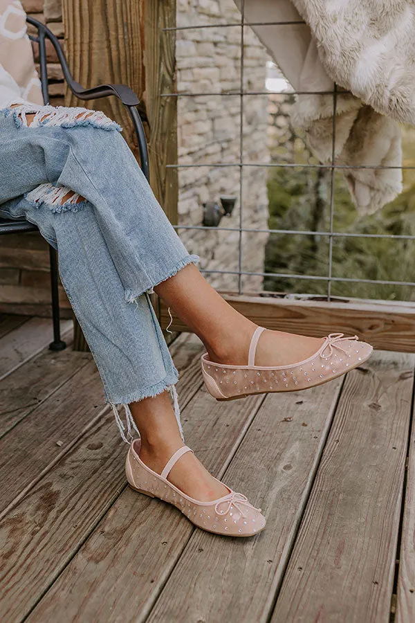 The Ariel Rhinestone Embellished Flat in Natural sold by Impressions product image thumbnail 2