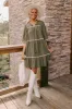 Simply Lovely Tiered Mini Dress in Olive sold by Impressions