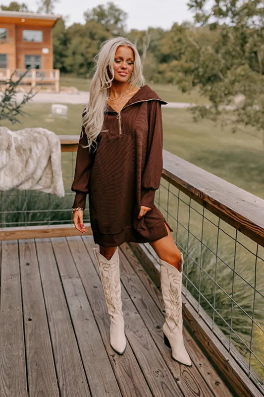 Cafe Meet Up Ribbed Mini Dress sold by Impressions