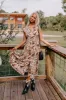 Winery Welcome Floral Midi in Camel sold by Impressions