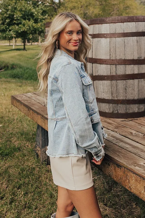 Manhattan Chic Denim Peplum Jacket sold by Impressions product image thumbnail 4