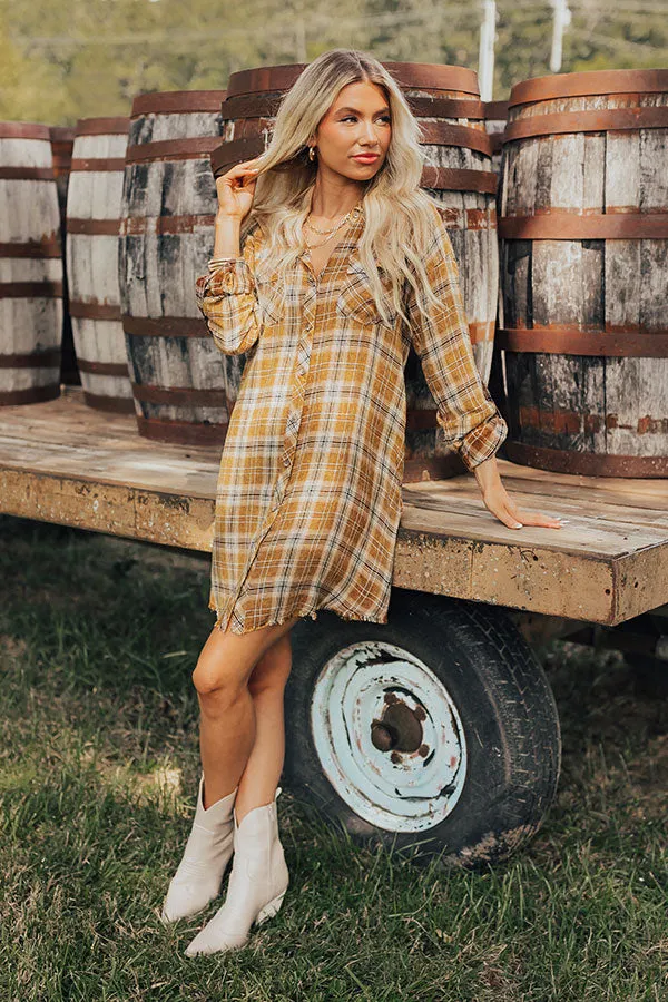 Hayride Happiness Plaid Mini Dress sold by Impressions