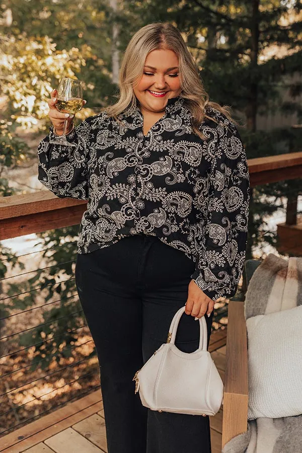 Wine Country Cutie Paisley Embroidered Top Curves sold by Impressions