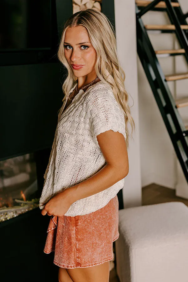 Block Party Chic Knit Top in Ivory sold by Impressions product image thumbnail 5