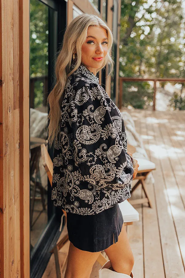 Wine Country Cutie Paisley Embroidered Top sold by Impressions product image thumbnail 4