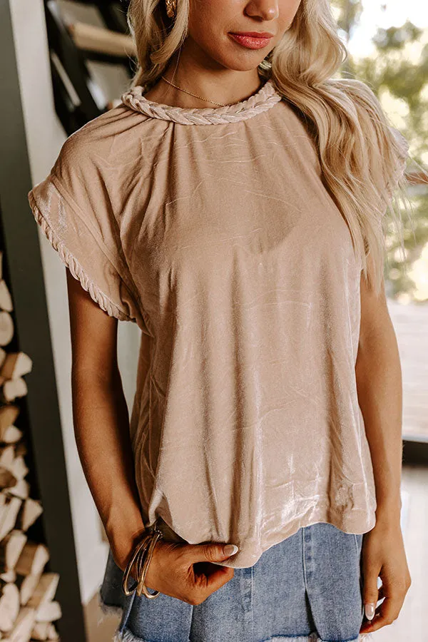 Feeling Glam Velvet Shift Top in Champagne sold by Impressions product image thumbnail 3