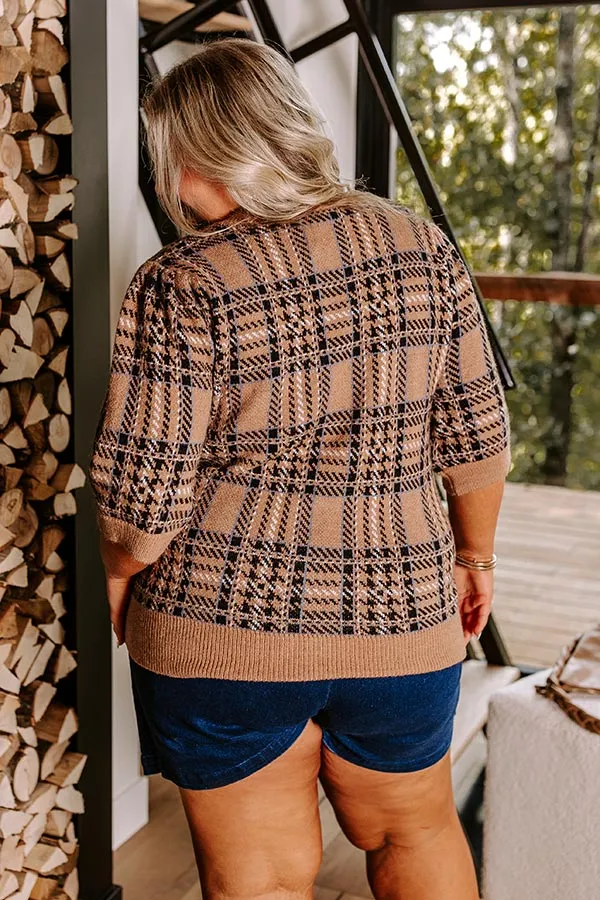 So Charmed Plaid Knit Top Curves sold by Impressions product image thumbnail 5