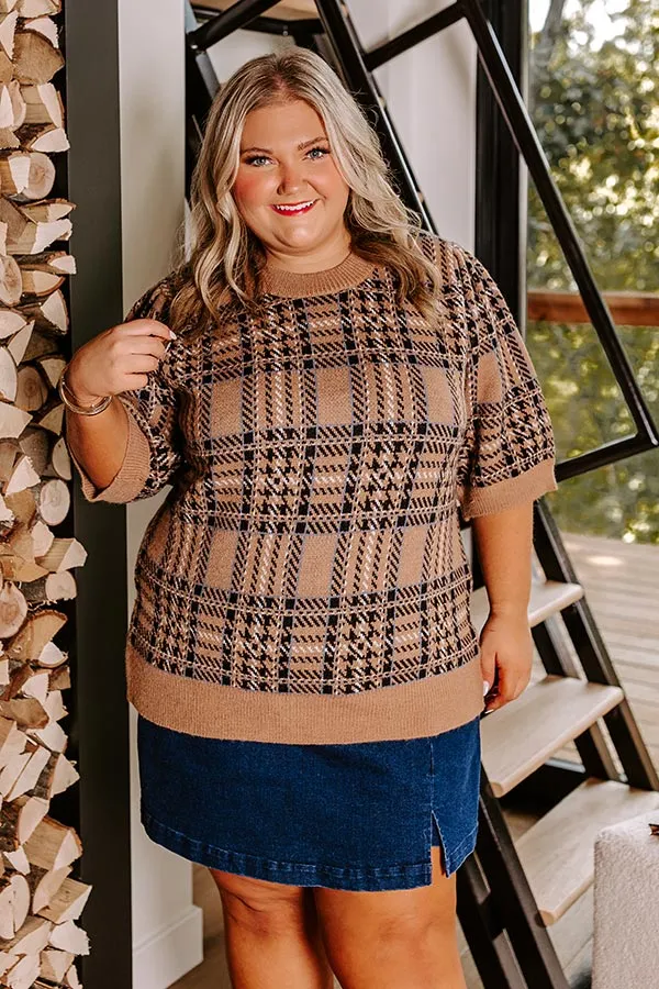 So Charmed Plaid Knit Top Curves sold by Impressions product image thumbnail 3