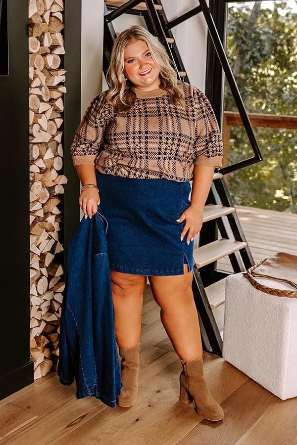 So Charmed Plaid Knit Top Curves sold by Impressions product image thumbnail 2