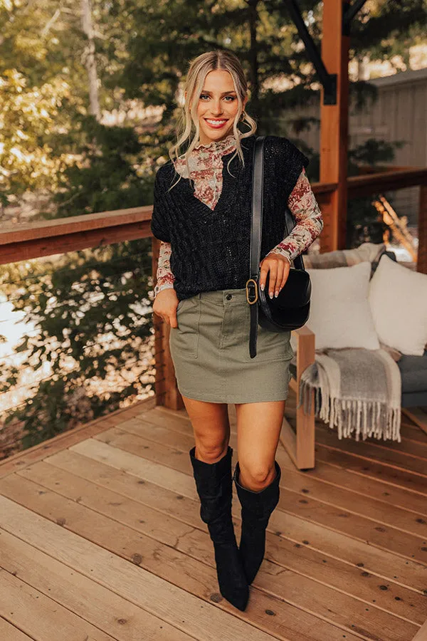 Block Party Chic Knit Top in Black sold by Impressions