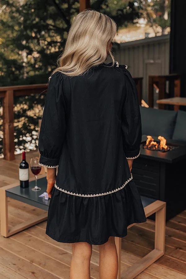 Chic A La Mode Ruffle Mini Dress in Black sold by Impressions product image thumbnail 5